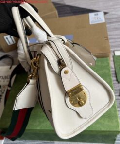 Replica Gucci 715772 Small top handle bag with Double G White 2