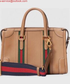 Replica Gucci 715772 Small top handle bag with Double G Brown 2