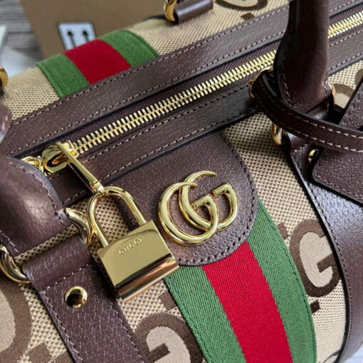 Replica Gucci 696039 Jumbo GG Large Duffle Bag Brown 4