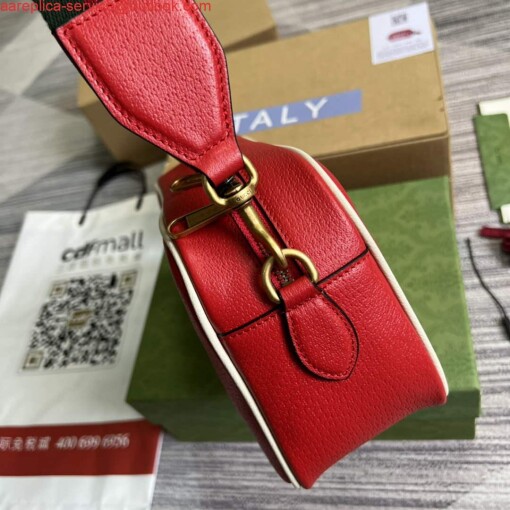 Replica Adidas x Gucci small shoulder bag 702427 Red leather 2