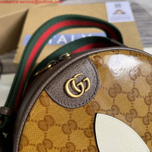 Replica Adidas x Gucci ‎702640 Ophidia small shoulder bag Beige and brown 6