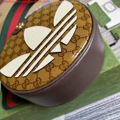 Replica Adidas x Gucci ‎702640 Ophidia small shoulder bag Beige and brown 7