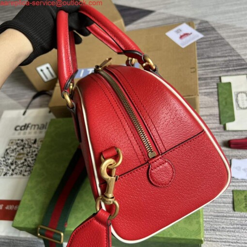 Replica Adidas x Gucci 702397 mini duffle bag Red 3