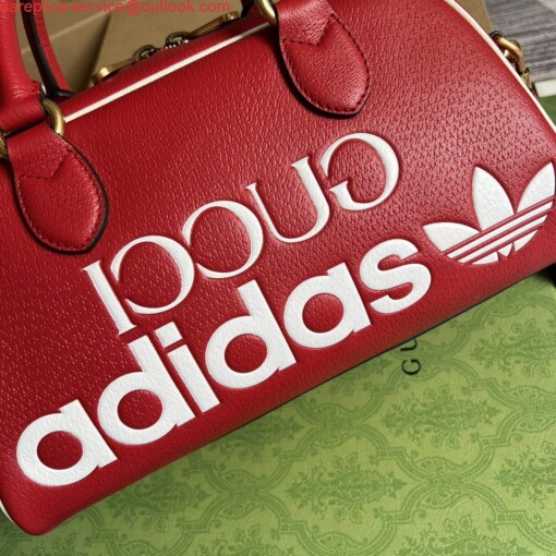 Replica Adidas x Gucci 702397 mini duffle bag Red 4