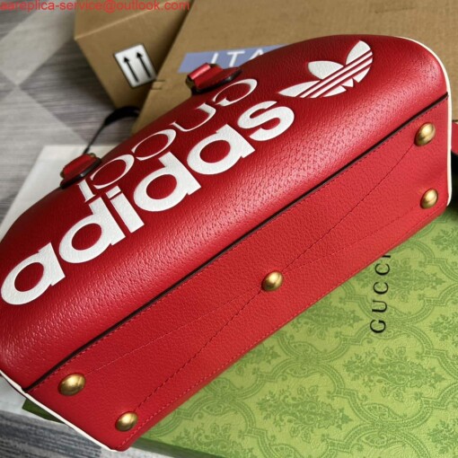 Replica Adidas x Gucci 702397 mini duffle bag Red 6