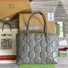 Replica Gucci 631685 GG matelassé leather medium tote Bag Light brown 9