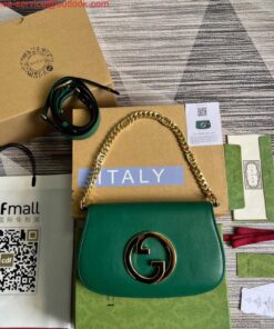 Replica Gucci 699268 Gucci Blondie shoulder leather bag Green