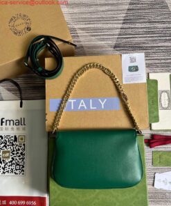 Replica Gucci 699268 Gucci Blondie shoulder leather bag Green 2