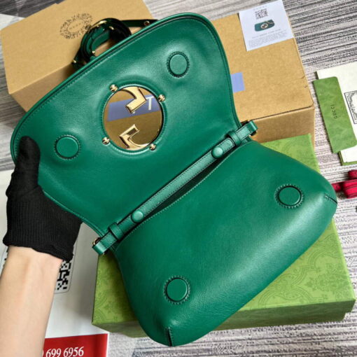 Replica Gucci 699268 Gucci Blondie shoulder leather bag Green 6