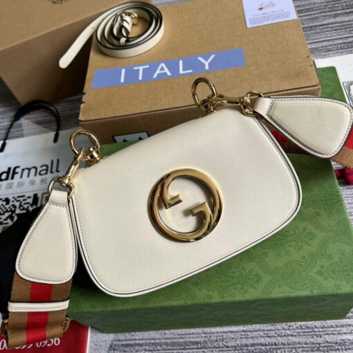 Replica Gucci 698643 Gucci Blondie mini leather bag White 3