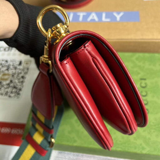 Replica Gucci 698643 Gucci Blondie mini leather bag Red 2