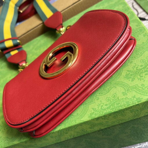 Replica Gucci 698643 Gucci Blondie mini leather bag Red 5