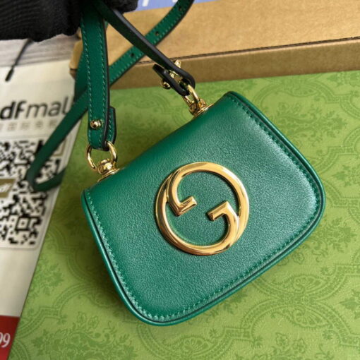 Replica Gucci 698635 Gucci Blondie Mini card case wallet Green 3