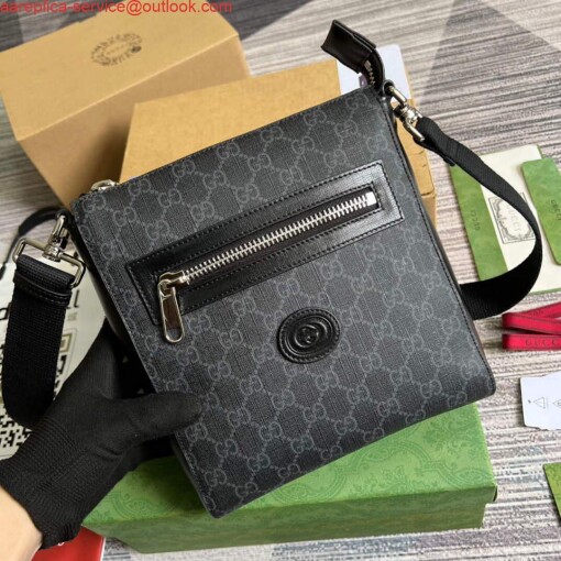 Replica Gucci 681021 GG Supreme messenger bag Black 3