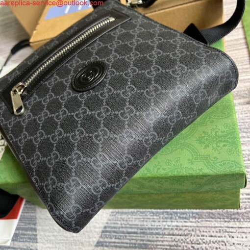 Replica Gucci 681021 GG Supreme messenger bag Black 5