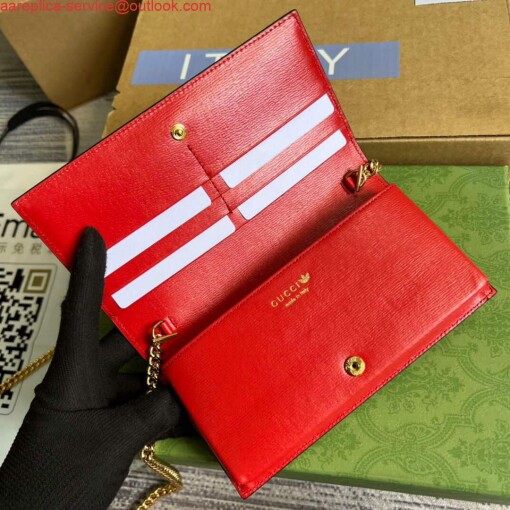 Replica Gucci 621892 Adidas x Gucci wallet with Horsebit chain 6