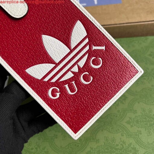 Replica Gucci 702203 Adidas x Gucci phone case Red 4