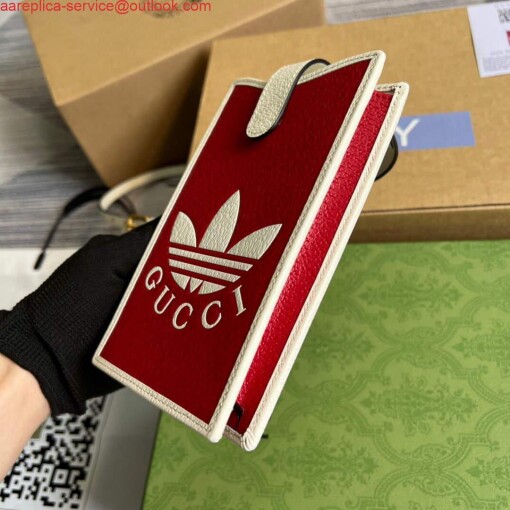 Replica Gucci 702203 Adidas x Gucci phone case Red 6