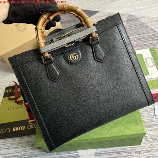 Replica Gucci 678842 Diana medium tote bag Black 3