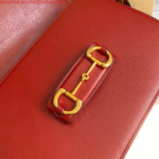 Replica Gucci Horsebit 1955 shoulder bag 602204 Red leather 6