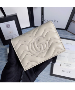 Replica Gucci 466492 GG Marmont card case wallet in White