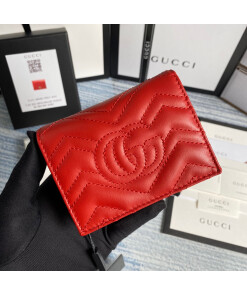 Replica Gucci 466492 GG Marmont card case wallet in Red