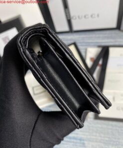 Replica Gucci 466492 GG Marmont card case wallet in Black 2