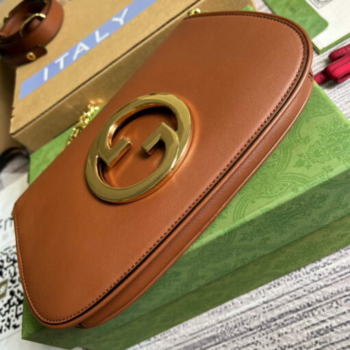 Replica Gucci 699268 Blondie shoulder bag Light brown leather 5