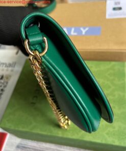 Replica Gucci 699268 Blondie shoulder bag green leather 2