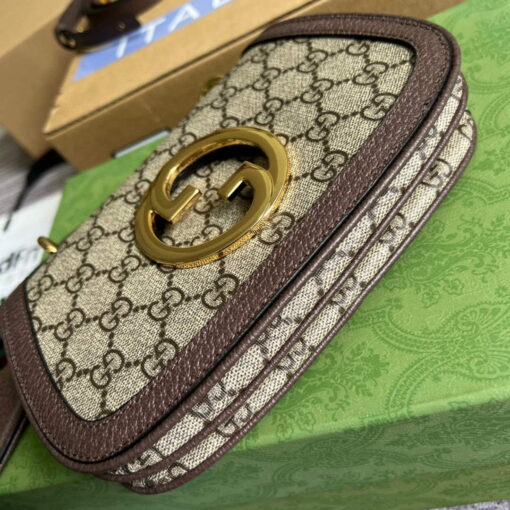 Replica Gucci ‎698643 Blondie mini bag in GG brown leather 5