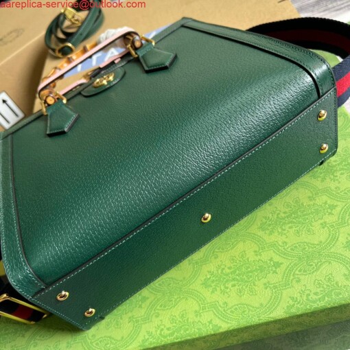 Replica Gucci 702721 Diana Small Tote Bag Green leather 5