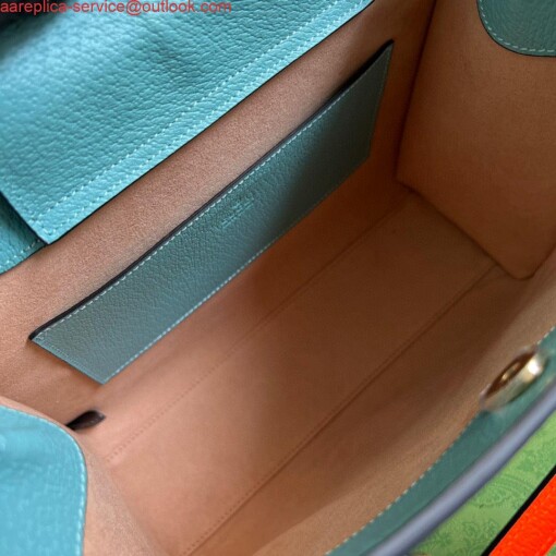 Replica Gucci 702721 Diana Small Tote Bag Light blue leather 7