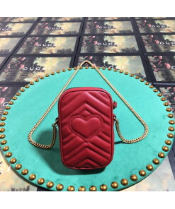 Replica Gucci 598597 GG Marmont mini bag Red