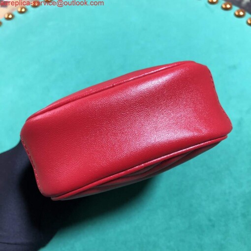 Replica Gucci 598597 GG Marmont mini bag Red 3