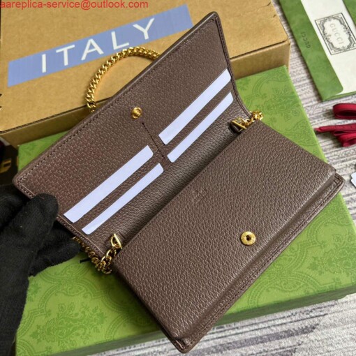 Replica Gucci 621892 Gucci Horsebit 1955 Chain Wallet Brown 7