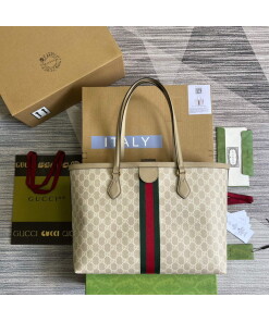 Replica Gucci 631685 Ophidia Medium GG Tote Beige