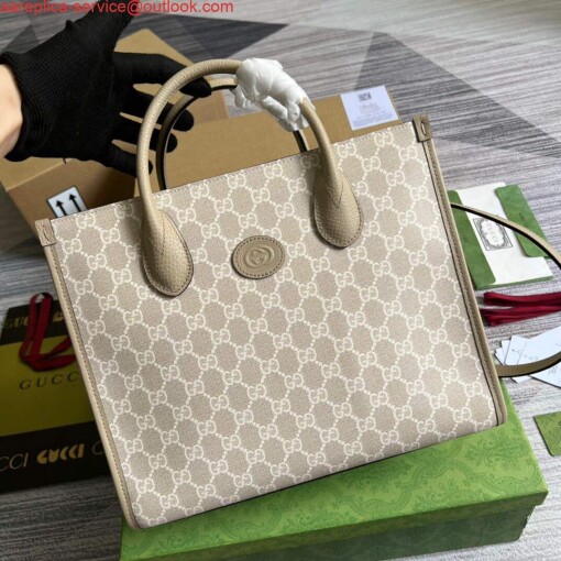 Replica Gucci 659983 GG Small Tote Bag Beige 3