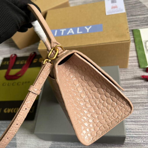 Replica Gucci 681697 The Hacker Project Small Hourglass Crocodile Bag Pink 3