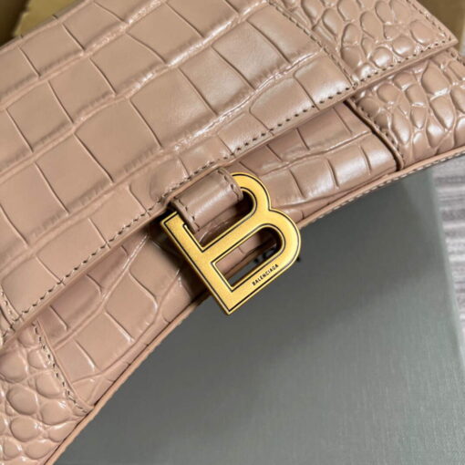 Replica Gucci 681697 The Hacker Project Small Hourglass Crocodile Bag Pink 4