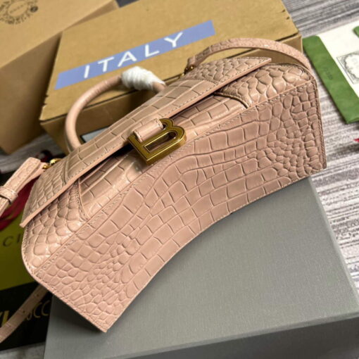 Replica Gucci 681697 The Hacker Project Small Hourglass Crocodile Bag Pink 6