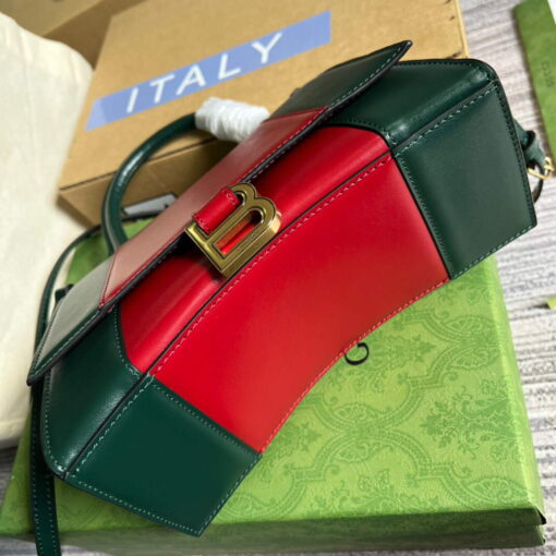 Replica Gucci 681697 The Hacker Project Small Hourglass Bag Green red 4