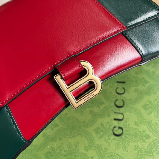 Replica Gucci 681697 The Hacker Project Small Hourglass Bag Green red 5