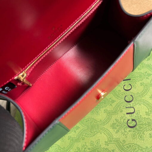 Replica Gucci 681697 The Hacker Project Small Hourglass Bag Green red 7