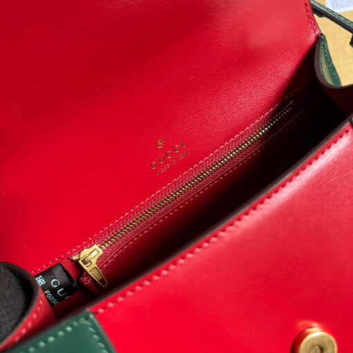 Replica Gucci 681697 The Hacker Project Small Hourglass Bag Green red 8