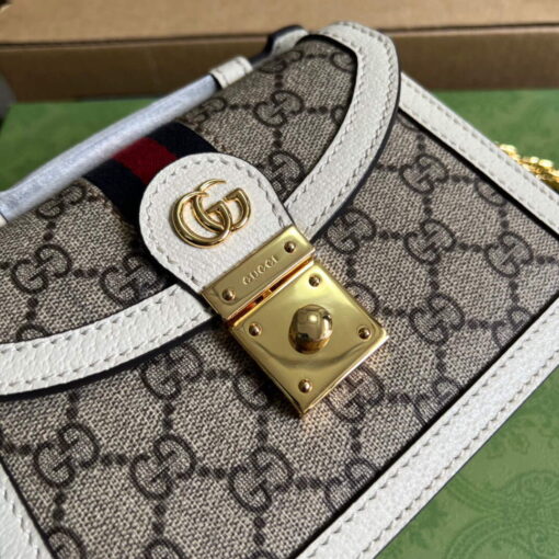 Replica Gucci 696180 Ophidia GG Mini Shoulder Bag White 4