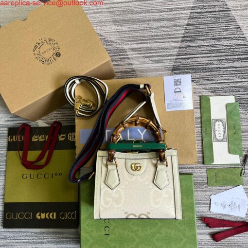 Replica Gucci 702732 Diana Mini Tote Bag White