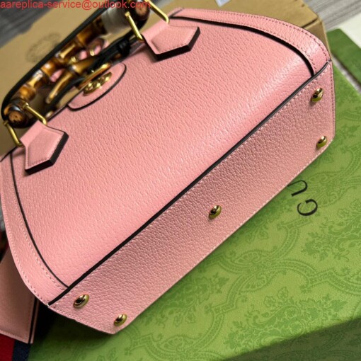 Replica Gucci 702732 Gucci Diana Mini Tote Bag Pink leather 6