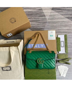 Replica Gucci 443497 GG Marmont Small Shoulder Bag Green