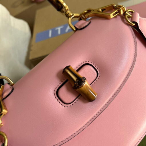 Replica Gucci 675797 Bamboo1947 small top handle bag Pink 4