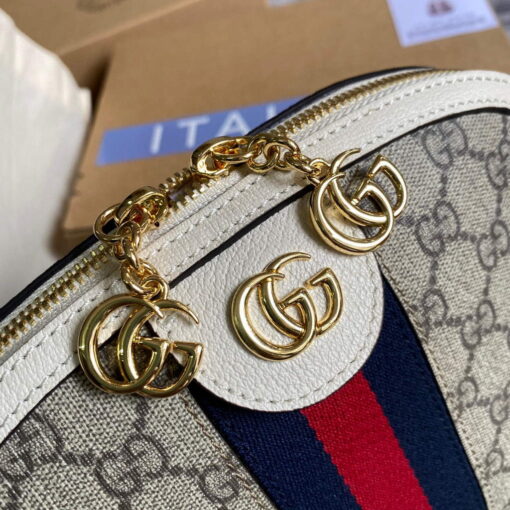 Replica Gucci 499621 Ophidia Small GG Shoulder Bag Beige White 2